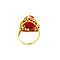 vintage Gold ring with red coral 14 krt