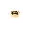 vintage Gouden ring met roosdiamant en robijn 14 krt