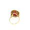 vintage Gouden ring met bloedkoraal 14 krt