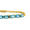 vintage Gold bracelet with topaz and diamond 18 krt