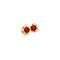 vintage Gold ear studs with red coral 14 krt