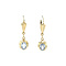 vintage Gold earrings with blue spinel 14 krt