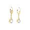 vintage Gold earrings with blue spinel 14 krt