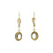 vintage Gold earrings with blue spinel 14 krt