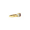 vintage Ring met robijn en diamant 10 krt