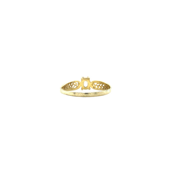 vintage Gouden ring met zirkonia 14 krt