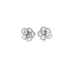 White gold fantasy ear clips with diamond 18 krt