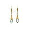 vintage Gold earrings with blue spinel 14 krt