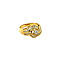 vintage Gold ring with diamond 18 krt