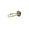 vintage Witgouden ring met robijn en diamant 14 krt