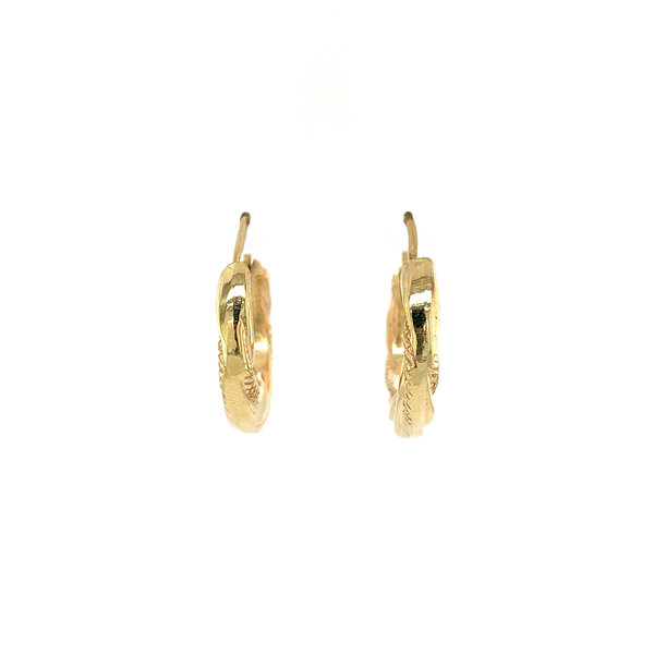vintage Golden fantasy earrings 14 krt