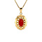 vintage Gold pendant with red coral 14 krt