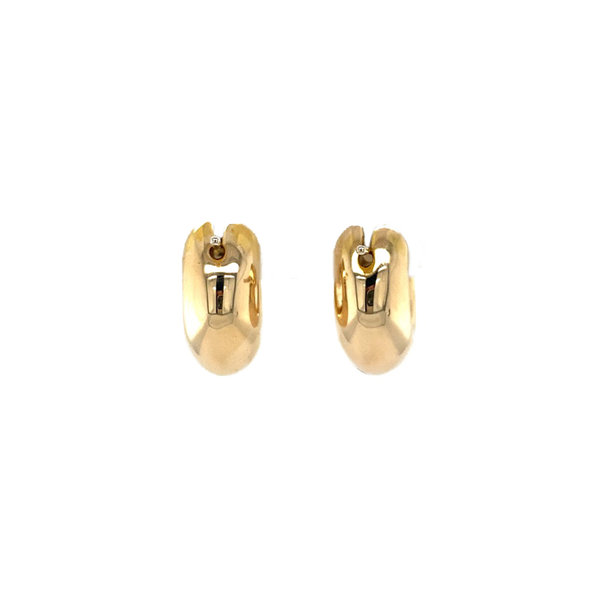 vintage Gold smooth earrings 14 krt