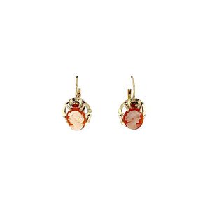 Earrings with cameo 8 krt
