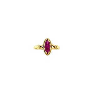 Gold ring with ruby 14 crt