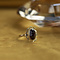 vintage Gold ring with garnet 14 krt