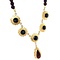vintage Garnet necklace with gold elements 42 cm 14 krt