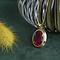 vintage Gold pendant with synthetic ruby 14 krt