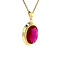 vintage Gold pendant with synthetic ruby 14 krt