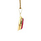 vintage Gold pendant with synthetic ruby 14 krt