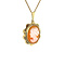 vintage Gold pendant with cameo 14 krt