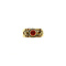 vintage Gouden ring met glasgranaat 14 krt