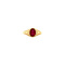 vintage Gouden ring met robijn 14 krt