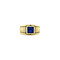 vintage Gold ring with synthetic sapphire 14 krt