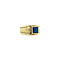 vintage Gold ring with synthetic sapphire 14 krt