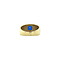 vintage Gold ring with synthetic sapphire 14 krt