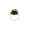 vintage Gold ring with stripe agate 14 krt