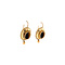 vintage Gold earrings with tiger eye 14 krt