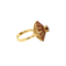 vintage Gold entourage ring with garnet 14 krt