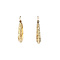 vintage Gold earrings with engraving 14 krt