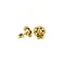vintage Gold ear studs with pearl 14 krt