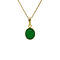 vintage Gold pendant with jade 14 krt