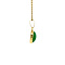 vintage Gold pendant with jade 14 krt