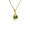 vintage Gold pendant with jade 14 krt