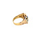vintage Gold retro ring with blue spinel and zirconia 18 krt
