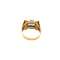 vintage Gold retro ring with blue spinel and zirconia 18 krt