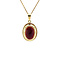 vintage Gold pendant with garnet 14 krt