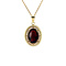 vintage Gold pendant with garnet 14 krt