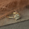 vintage Gouden entourage ring met diamant 14 krt