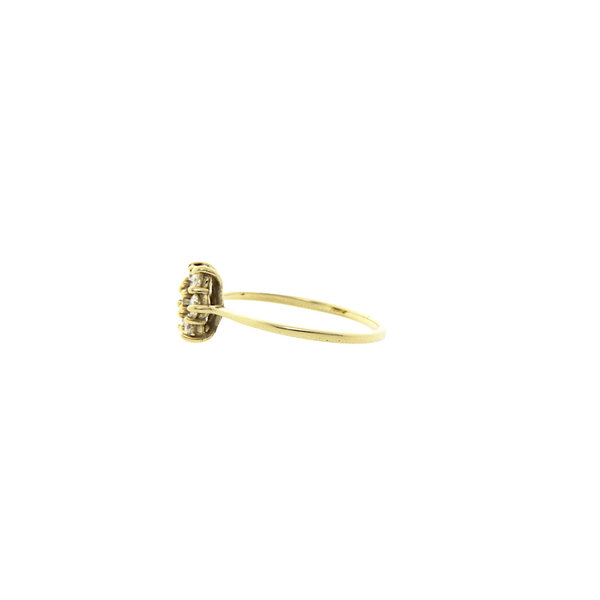 vintage Gold entourage ring with diamond 14 krt