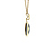 vintage Gold pendant with hematite 14 krt