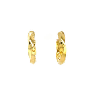 Gold rotating earrings 18 krt