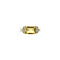 vintage White gold ring with diamond and citrine 18 crt