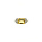 vintage Witgouden ring met diamant en citrien 18 krt