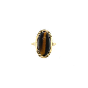 Ring with tiger's eye 8 krt