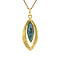 vintage Gold pendant with turquoise 18 krt